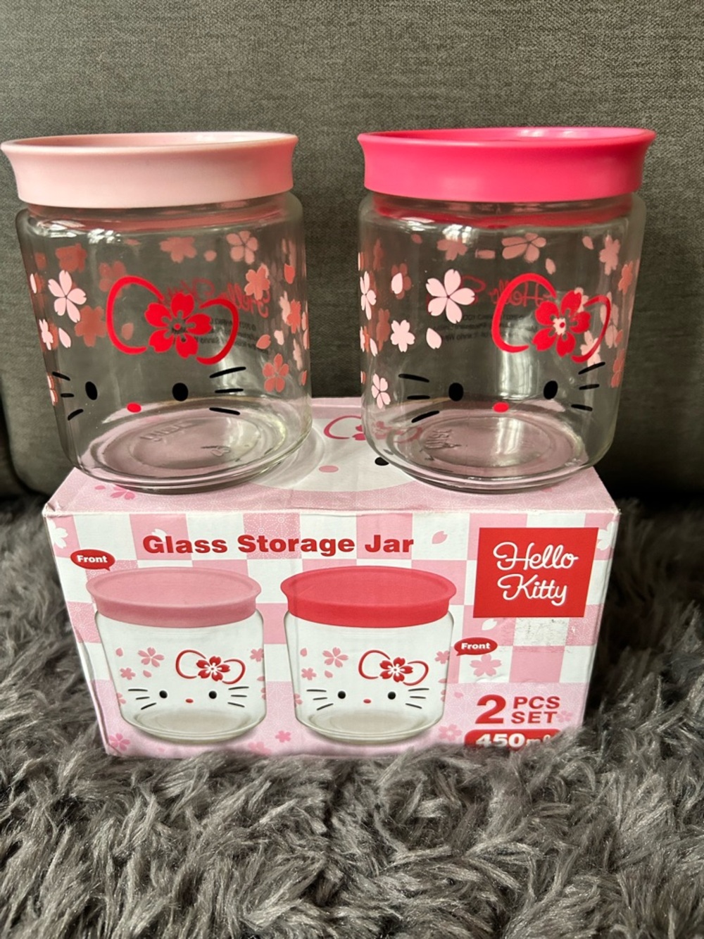 Hello Kitty Glass Storage Jar Set - Picture 3 of 7